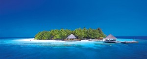 Small island with cabin 