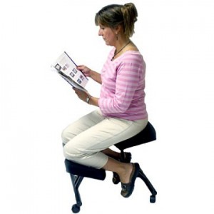 woman on kneeling chair 