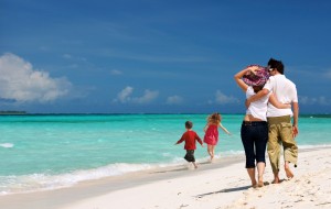 Family on Beach Holiday