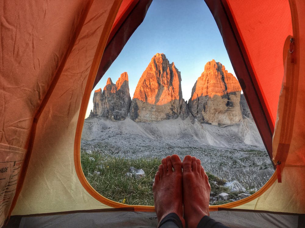 view from tent